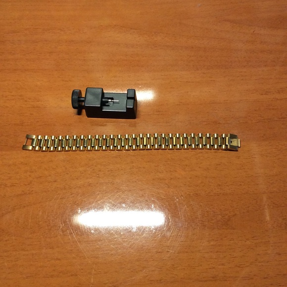 Mens "Dexter" 18K Real Gold Plated Link Bracelet - Picture 1 of 4